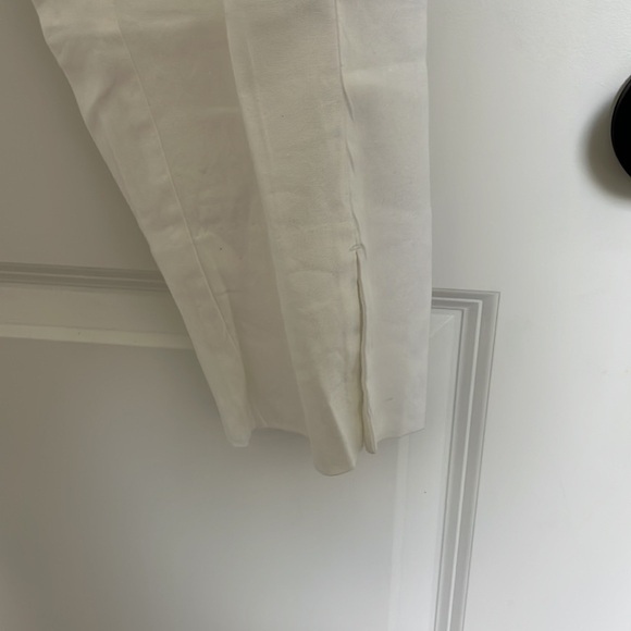 J. Jill Women’s Linen Stretch Crop Ankle Pants White S - Picture 3 of 8